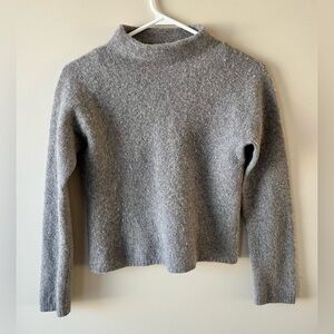 Bartolini Cashmere Blend Knit Sweater XS (made in Italy Large)- Grey Mock Neck